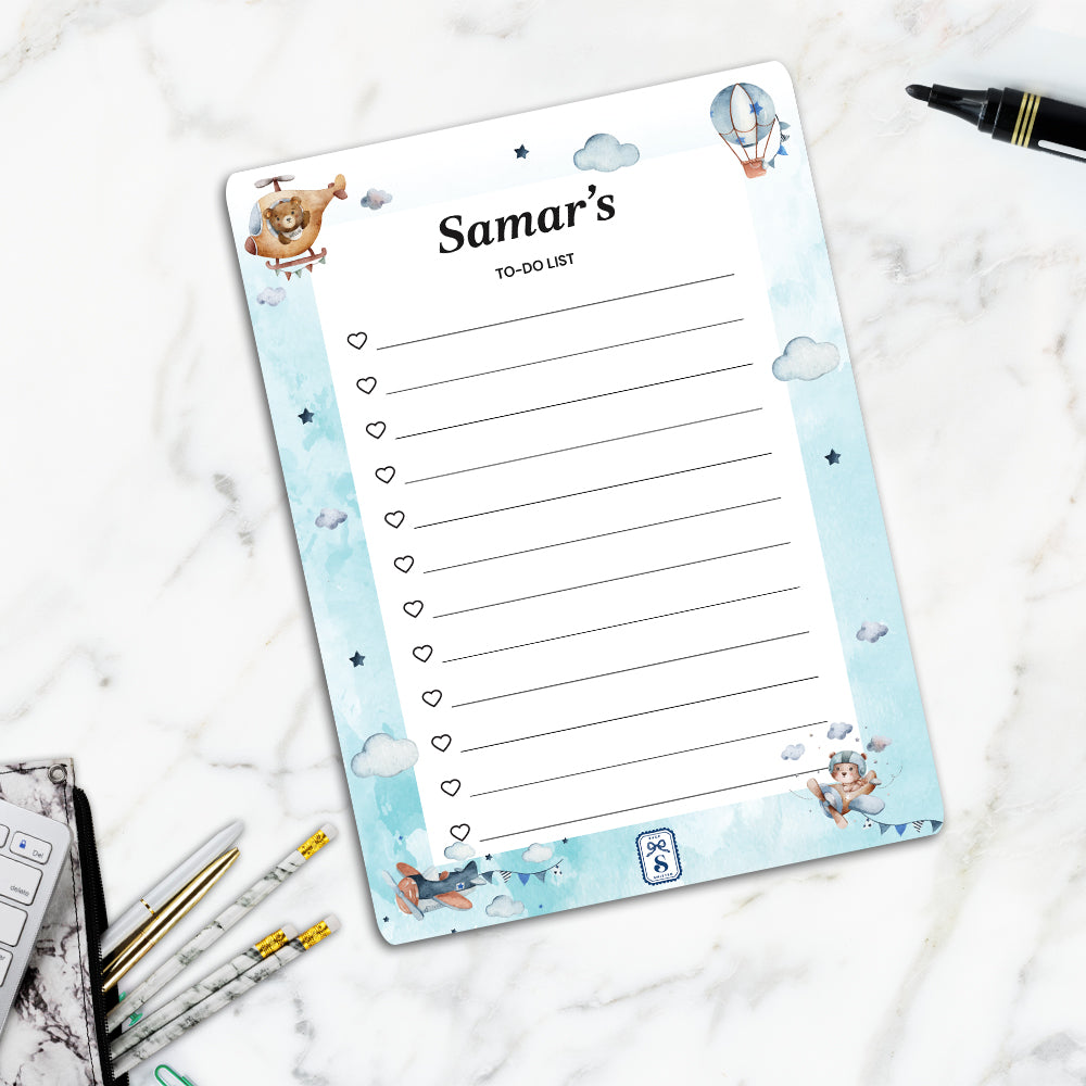 Teddy's Flight Kids To-Do List