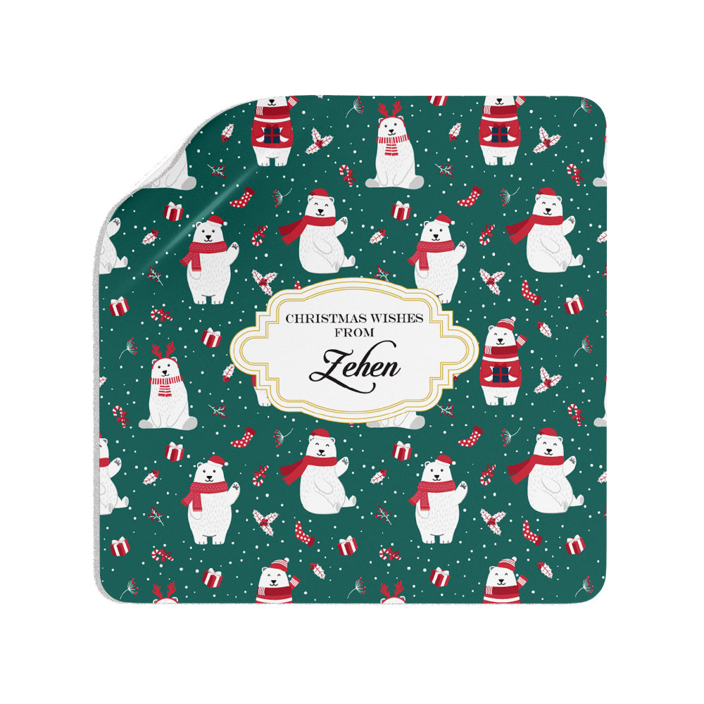 Merry Polar Bears Christmas Gift Sticker (Set of 24)