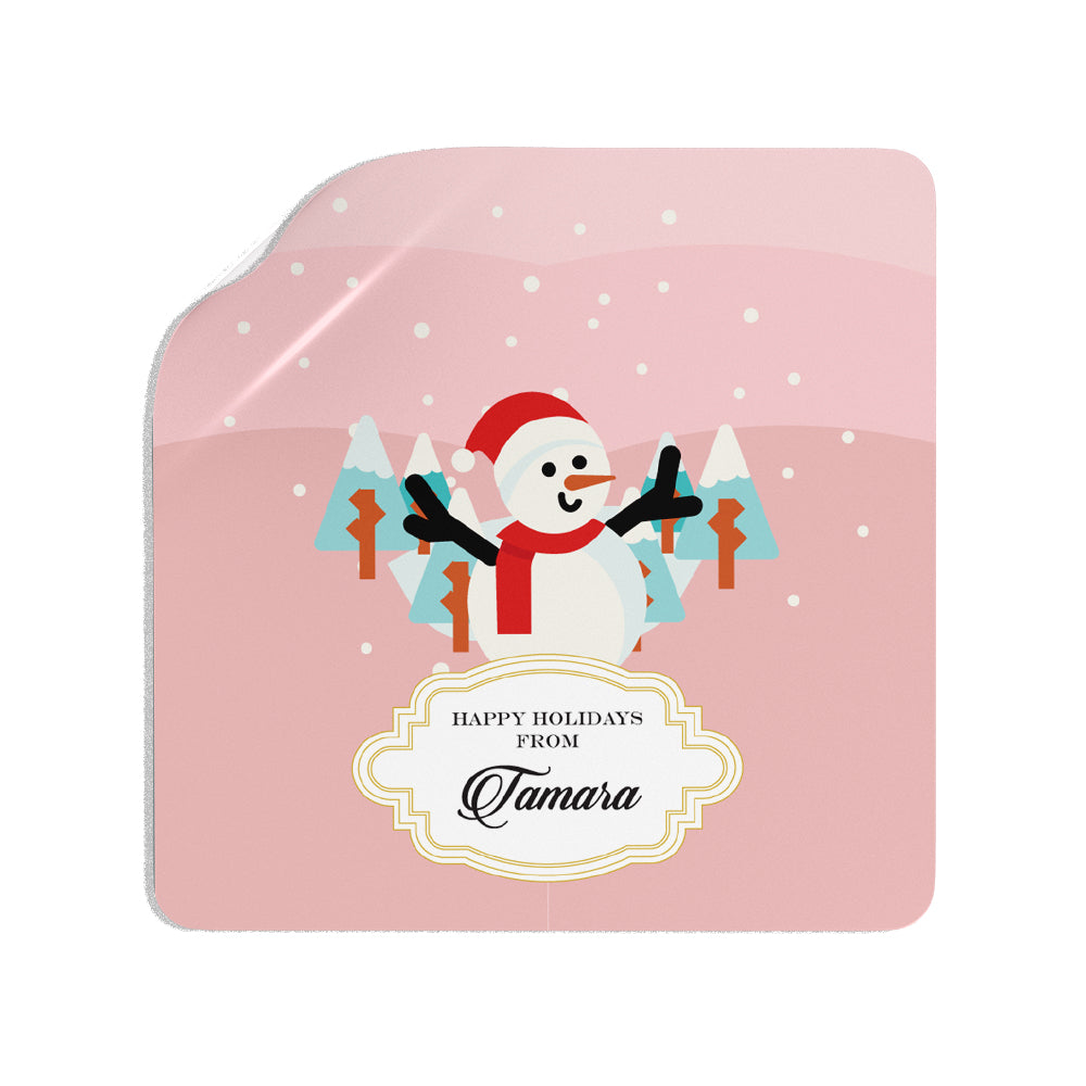 Merry Snowman Christmas Gift Sticker (Set of 24)