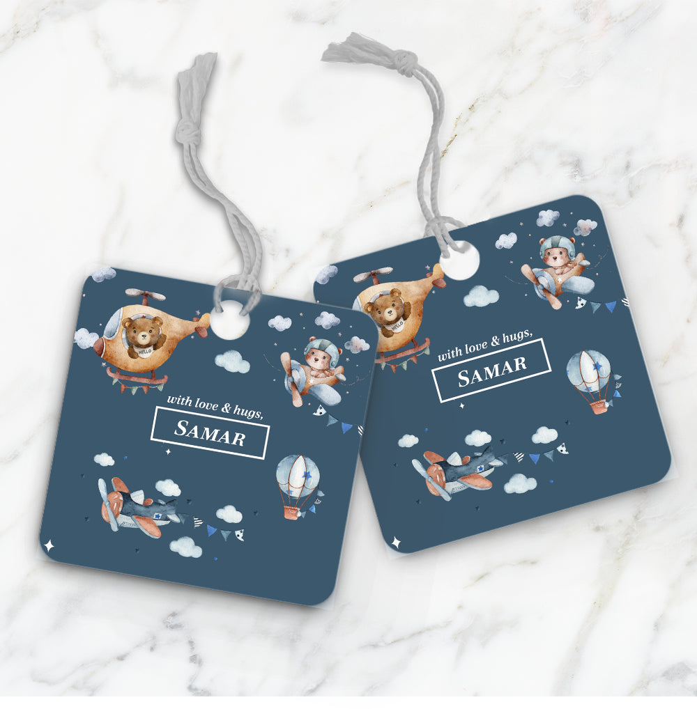 Teddy's Flight Gift Tag (kids)