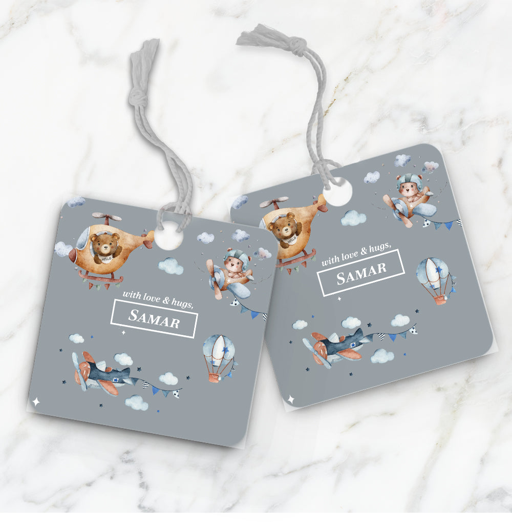 Teddy's Flight Gift Tag (kids)