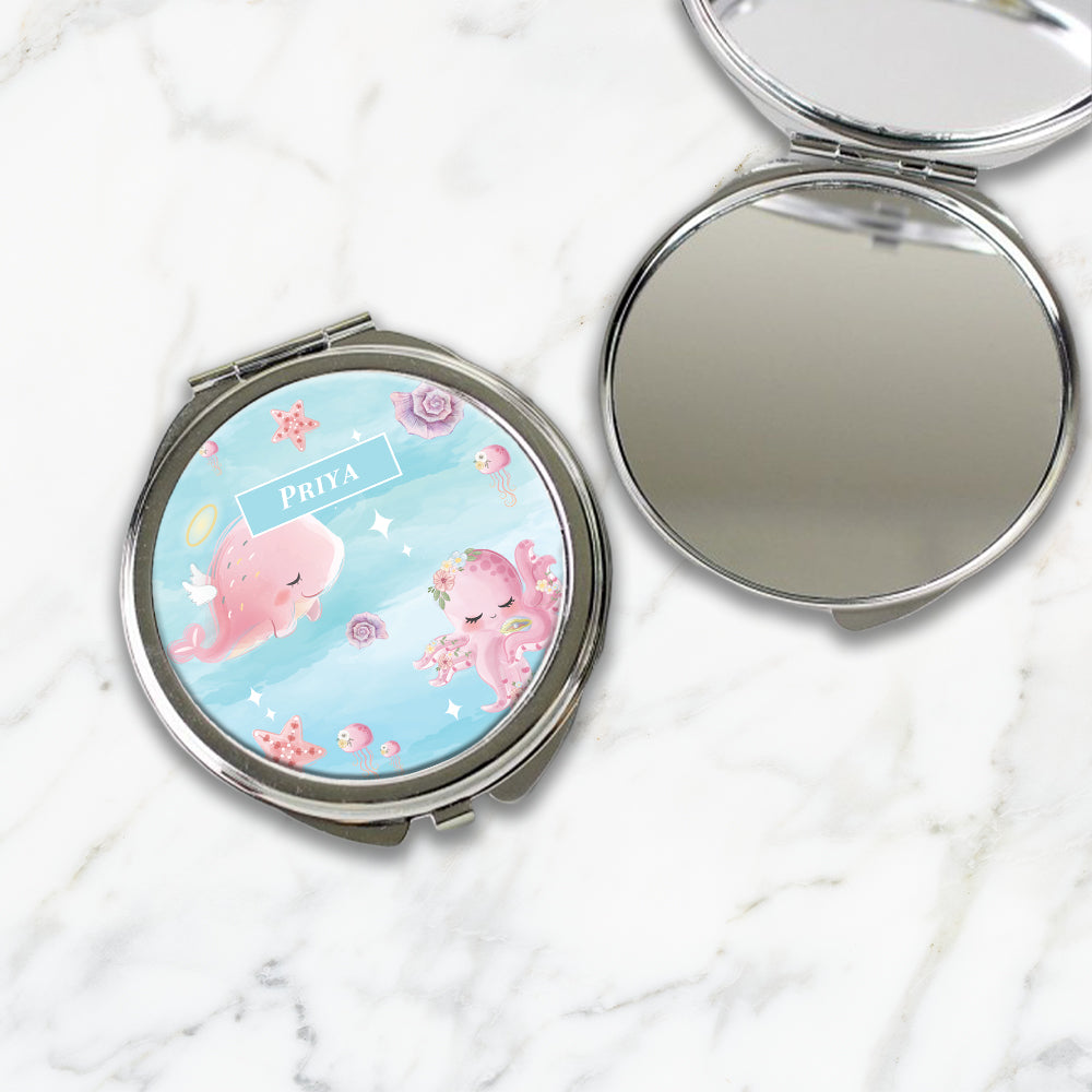 Blushing Underseas Kids Compact Mirror