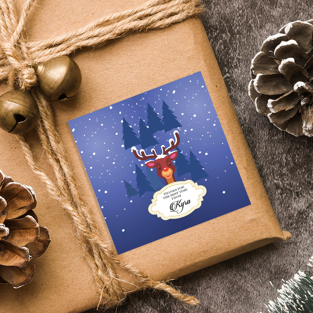 Rudolph The Red-Nosed Christmas Gift Sticker (Set of 24)