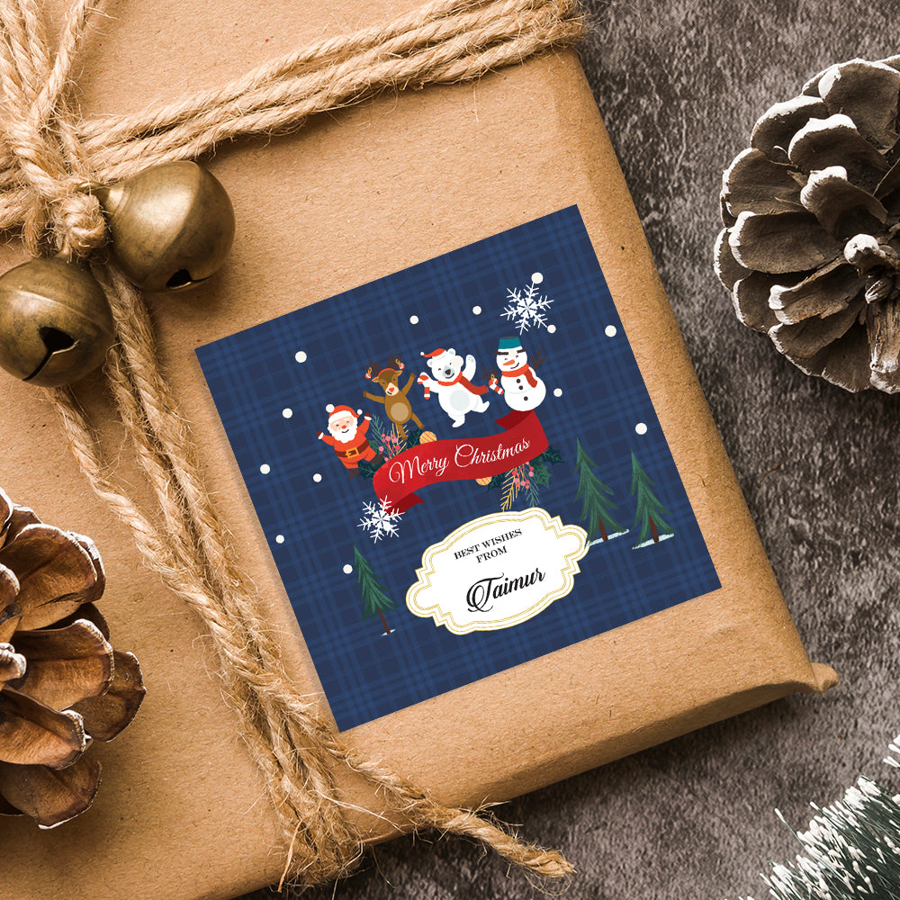 Lil X'mas Friends Christmas Gift Sticker (Set of 24)