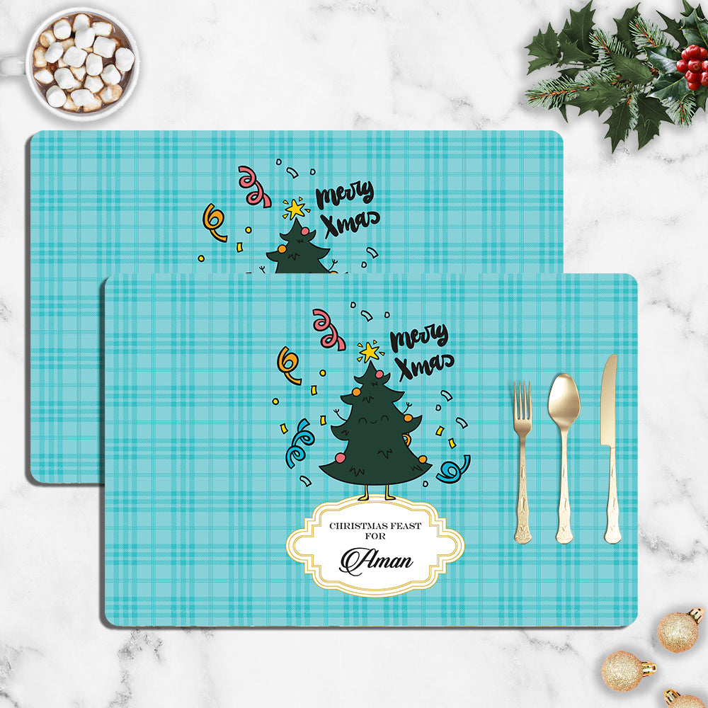 Merry X'mas Tree Christmas Tablemat