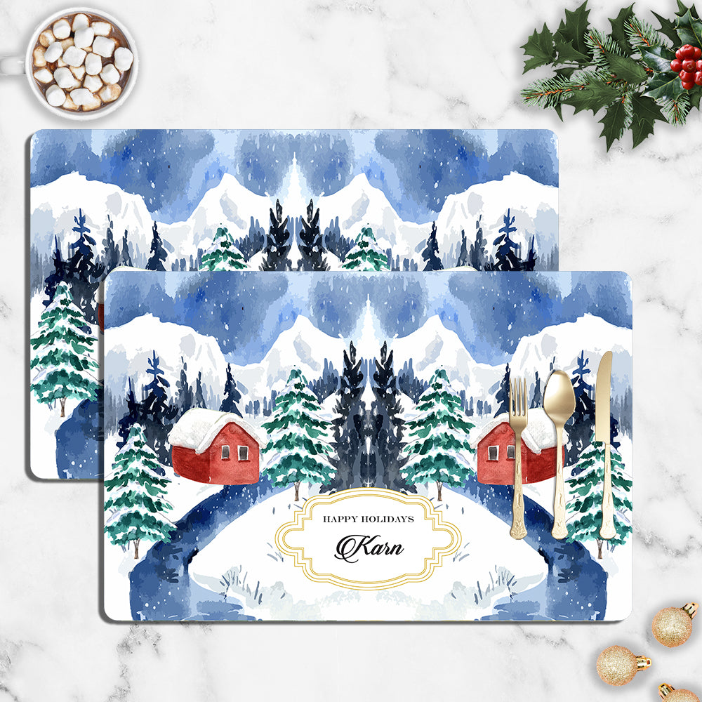 Little Red House Christmas Tablemat