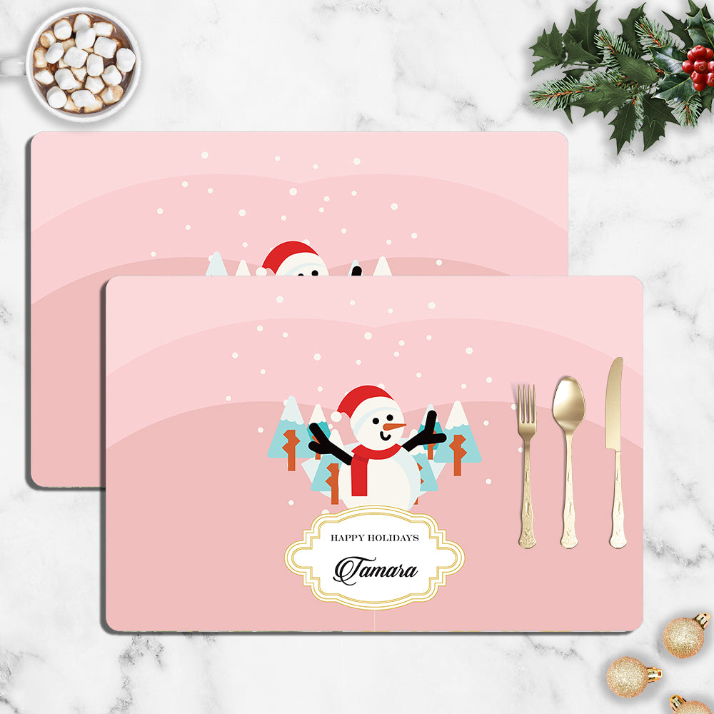 Merry Snowman Christmas Tablemat