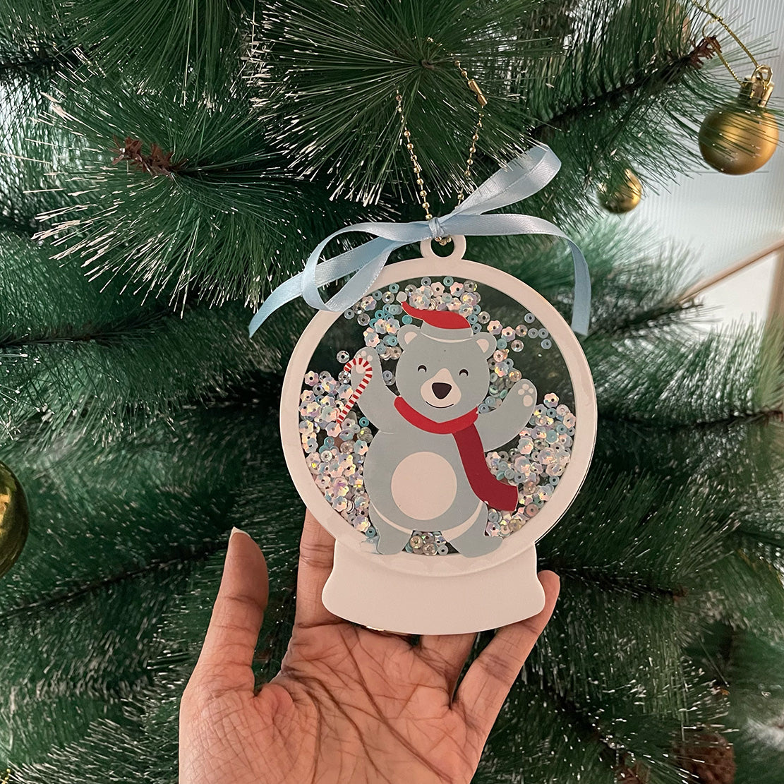 Polar Bear Snow Globe Ornament