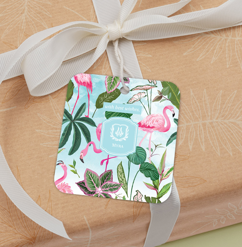 Flamingo Foliage Gift Tag