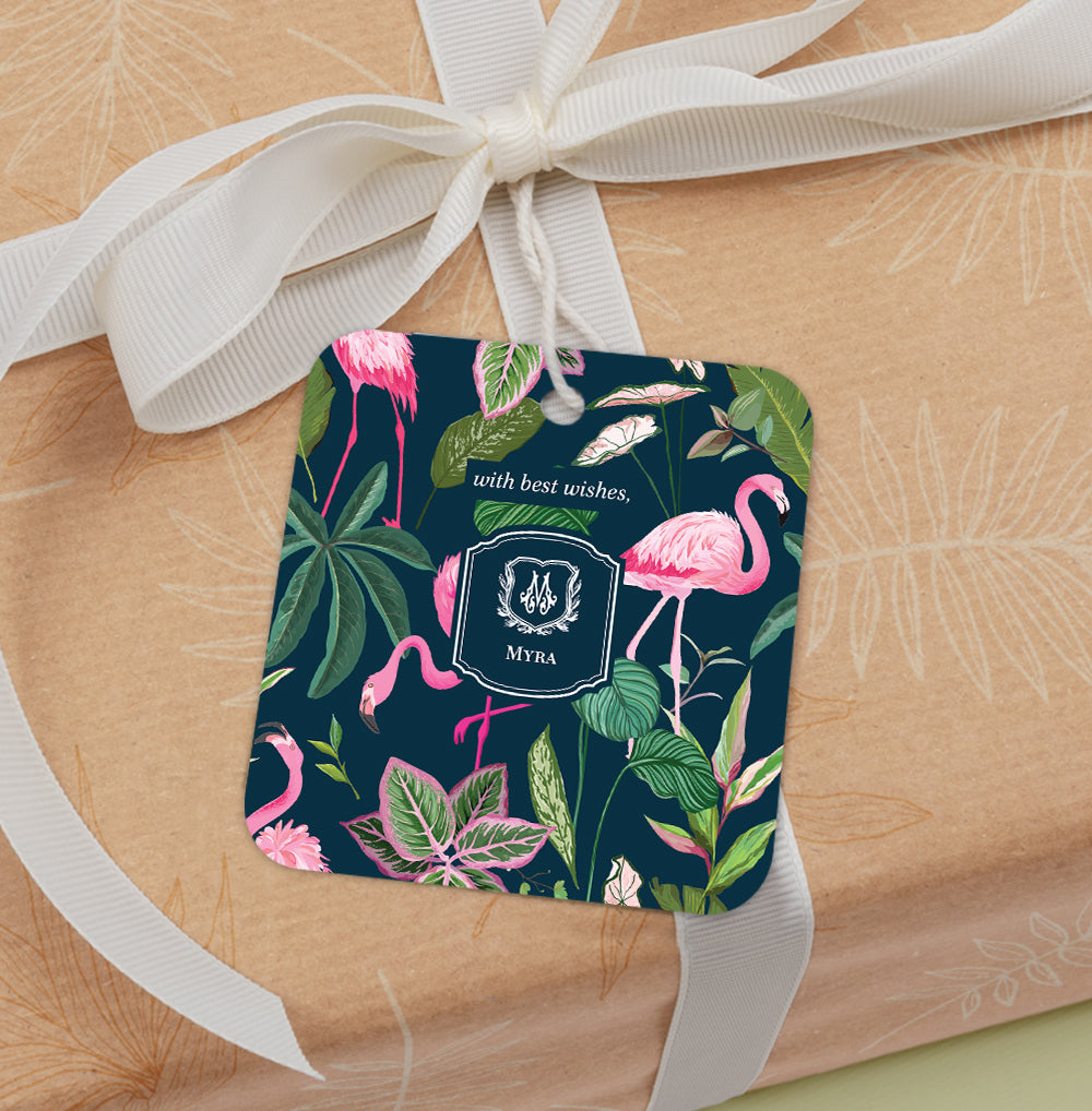 Flamingo Foliage Gift Tag