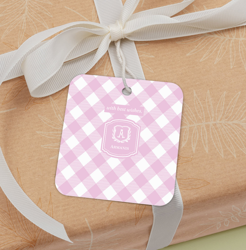 Gingham  Gift Tag