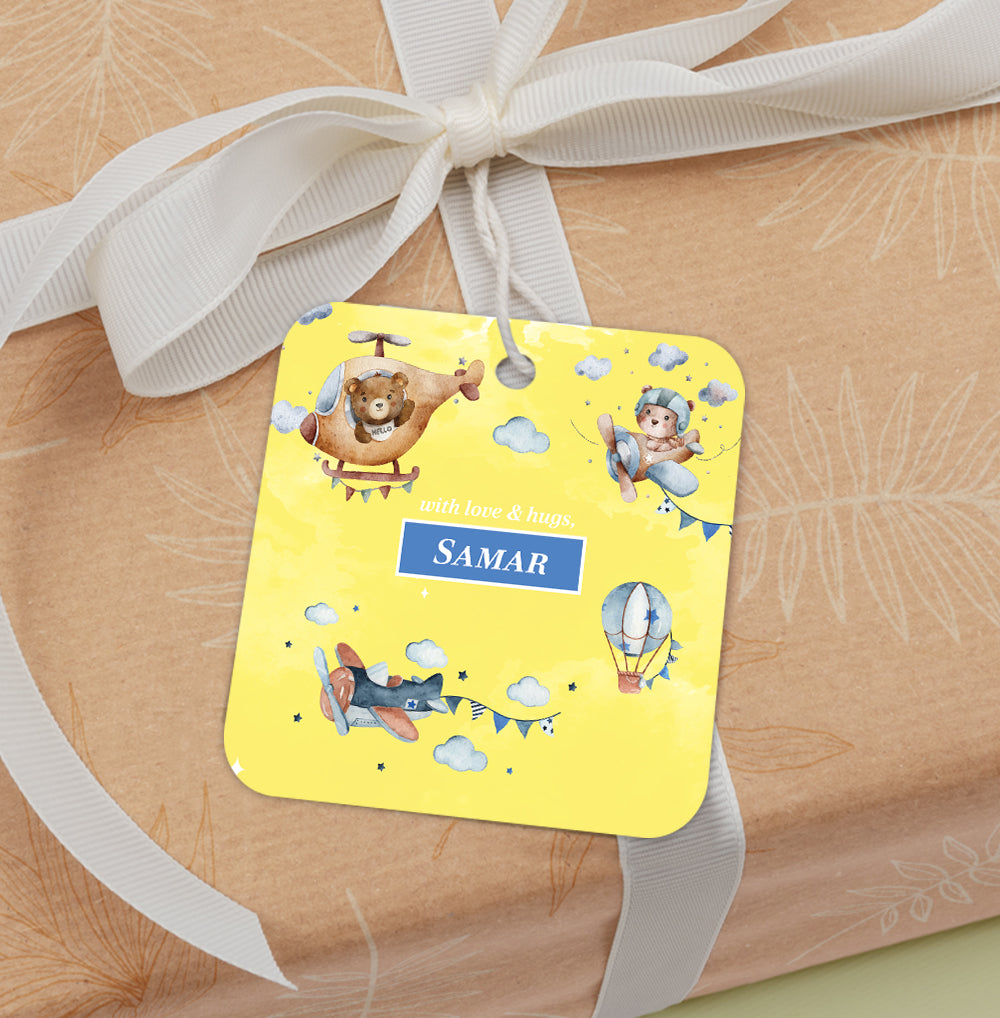 Teddy's Flight Gift Tag (kids)