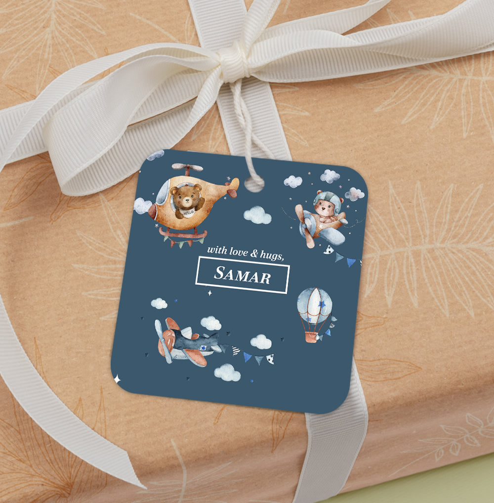 Teddy's Flight Gift Tag (kids)