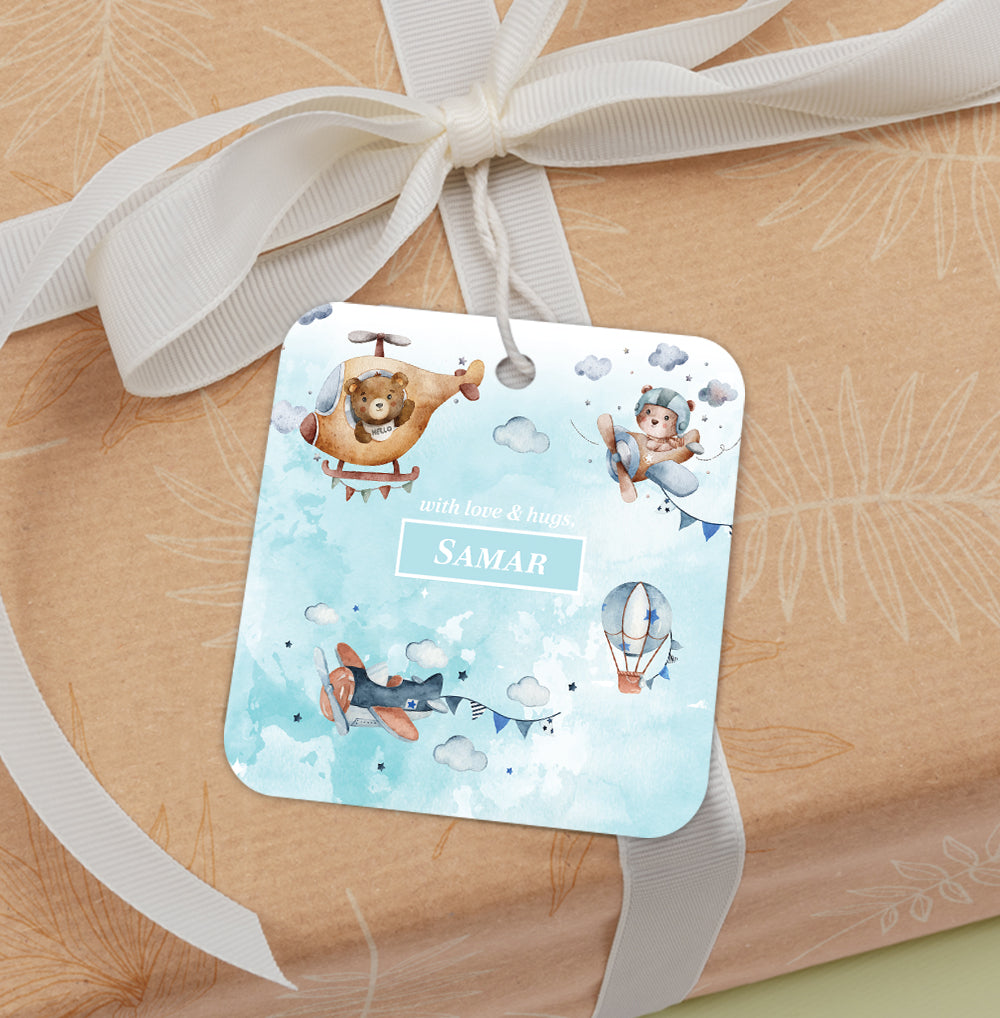 Teddy's Flight Gift Tag (kids)