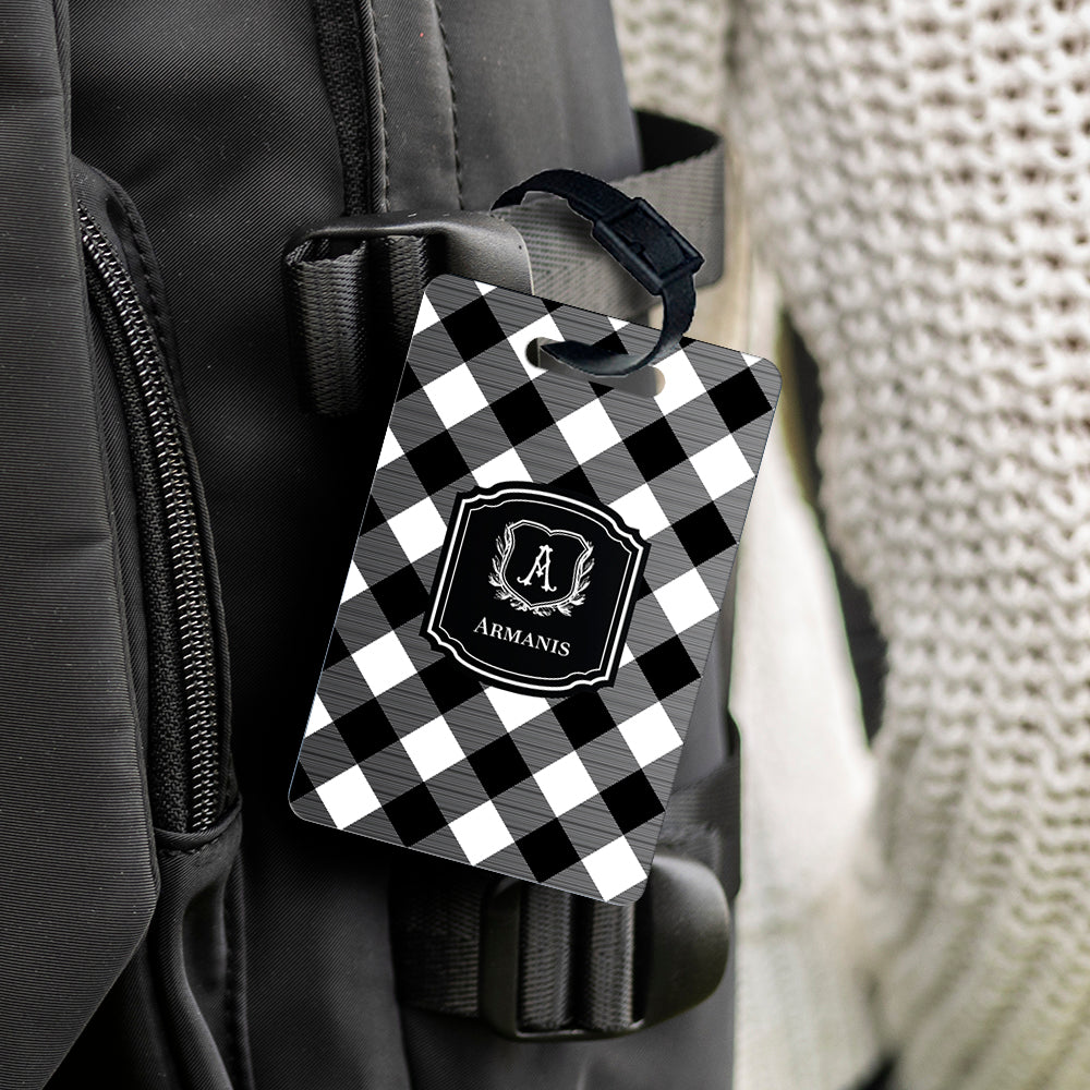 Gingham  Bag Tag