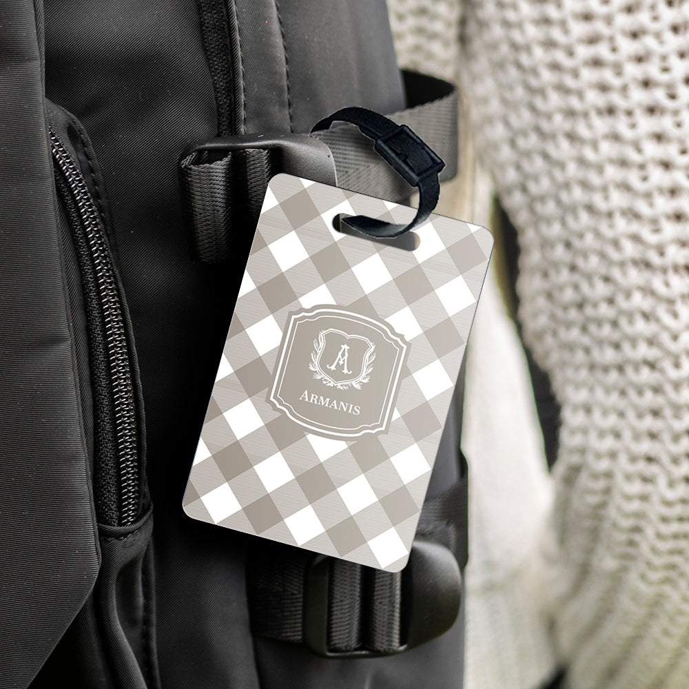 Gingham  Bag Tag