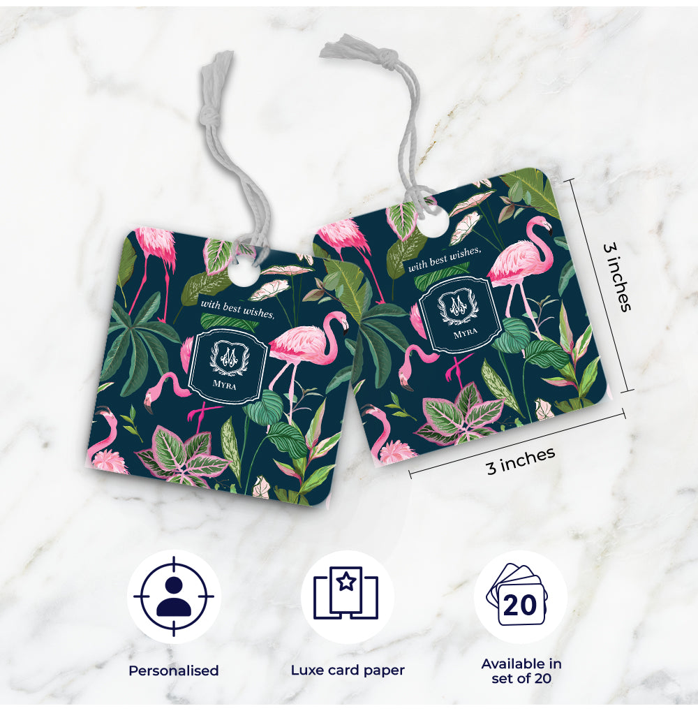 Flamingo Foliage Gift Tag