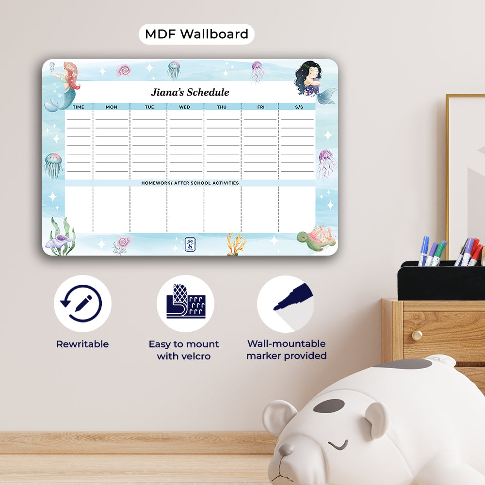 Mermaid Magic Kids Schedule Planner