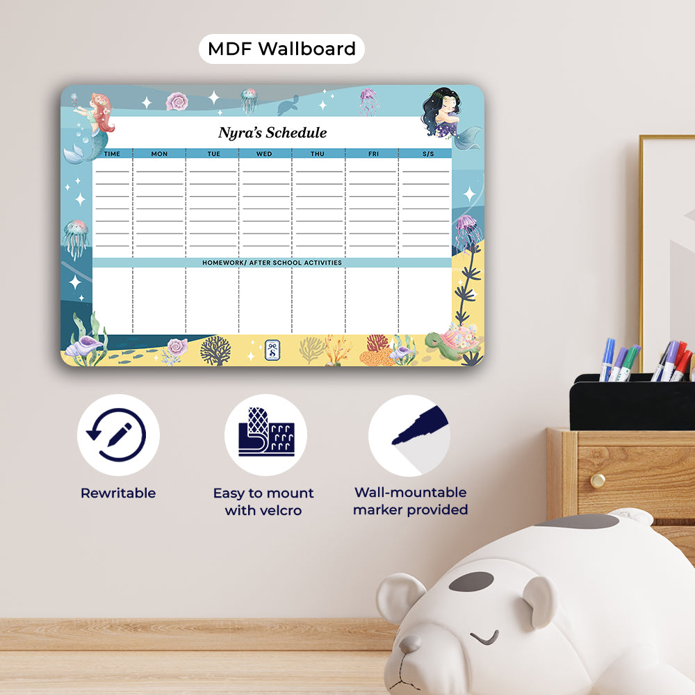 Mermaid Magic Kids Schedule Planner