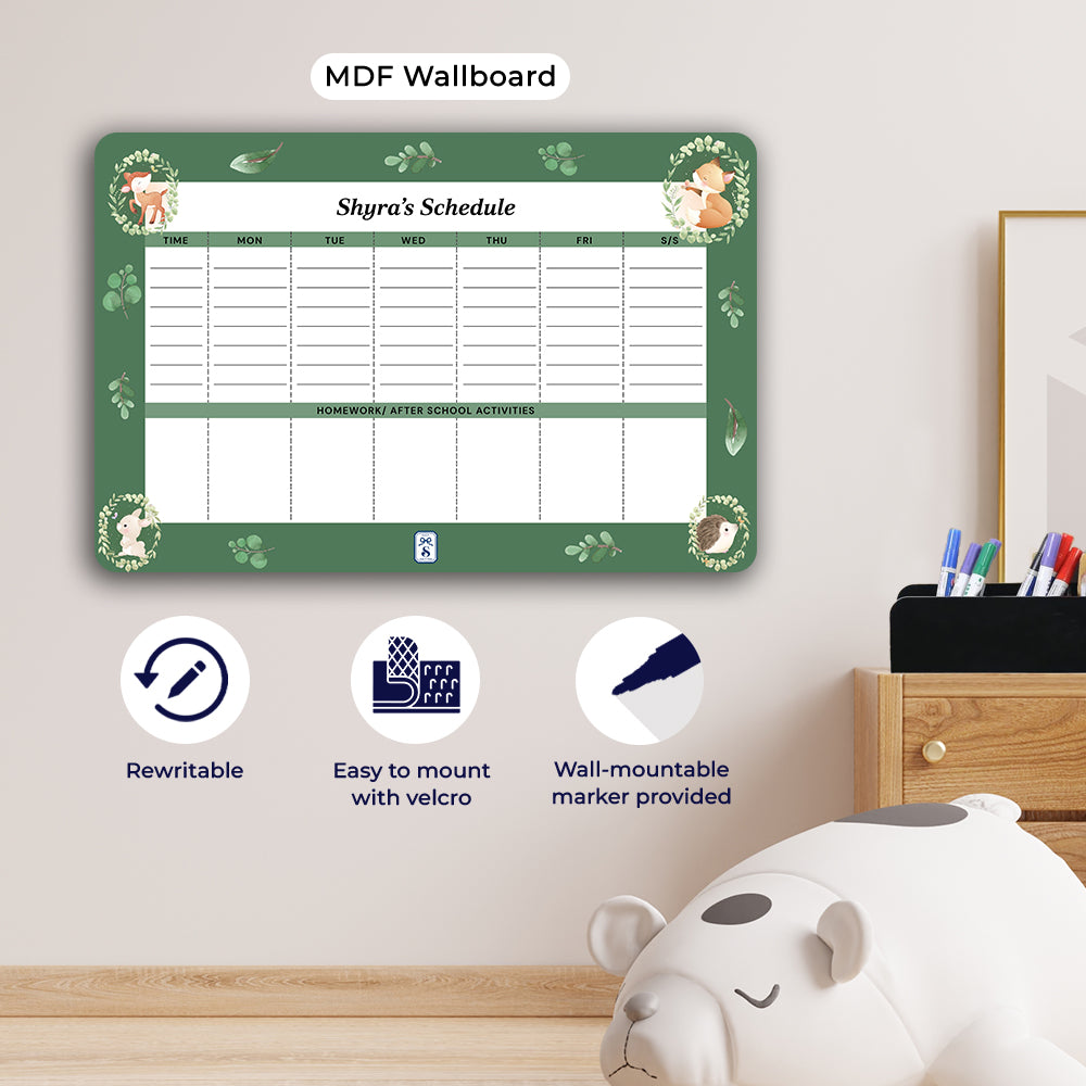 Woodland Wonders Kids Schedule Planner