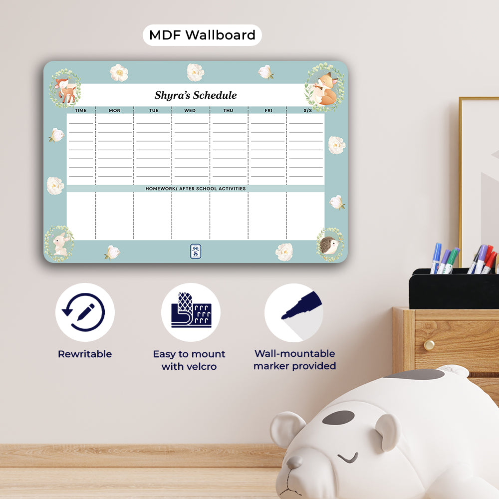 Woodland Wonders Kids Schedule Planner