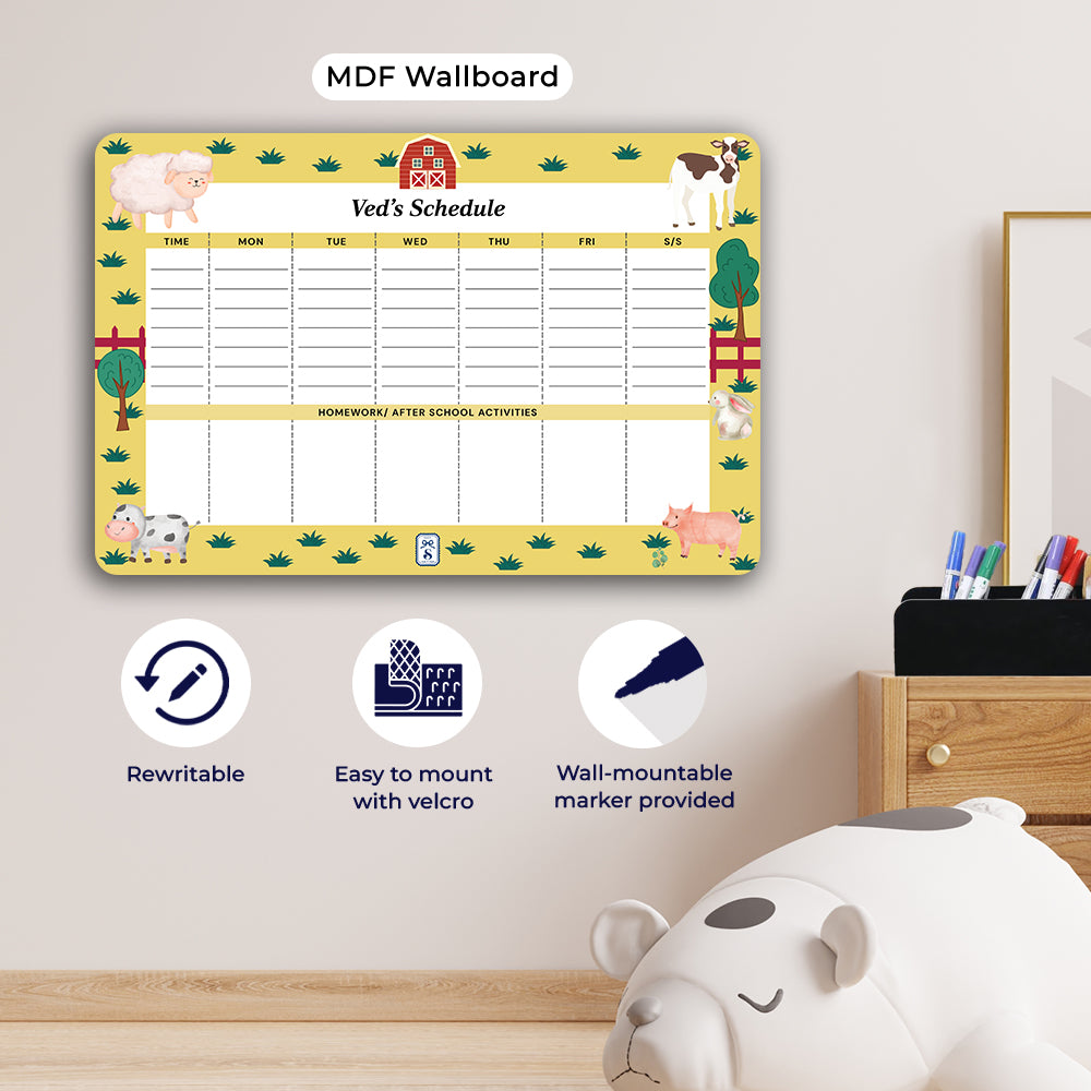 Farm Friends Kids Schedule Planner