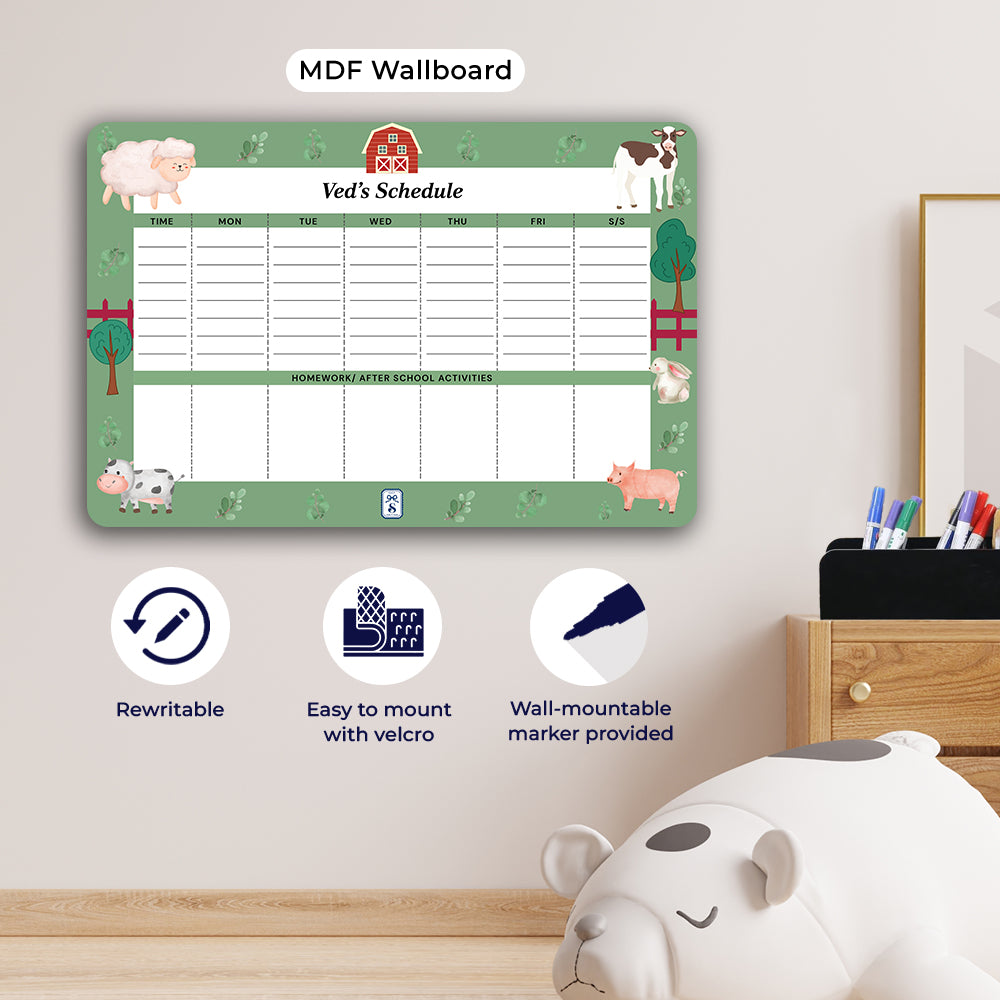 Farm Friends Kids Schedule Planner