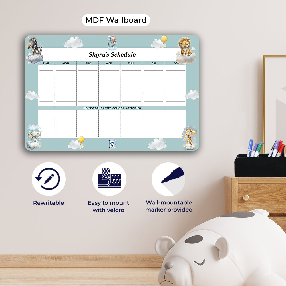 Lofty Animals Kids Schedule Planner