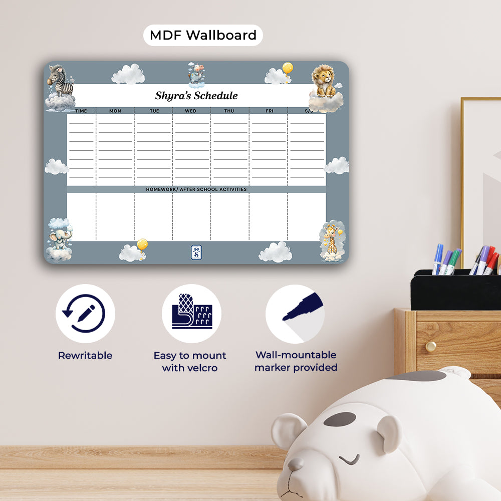 Lofty Animals Kids Schedule Planner