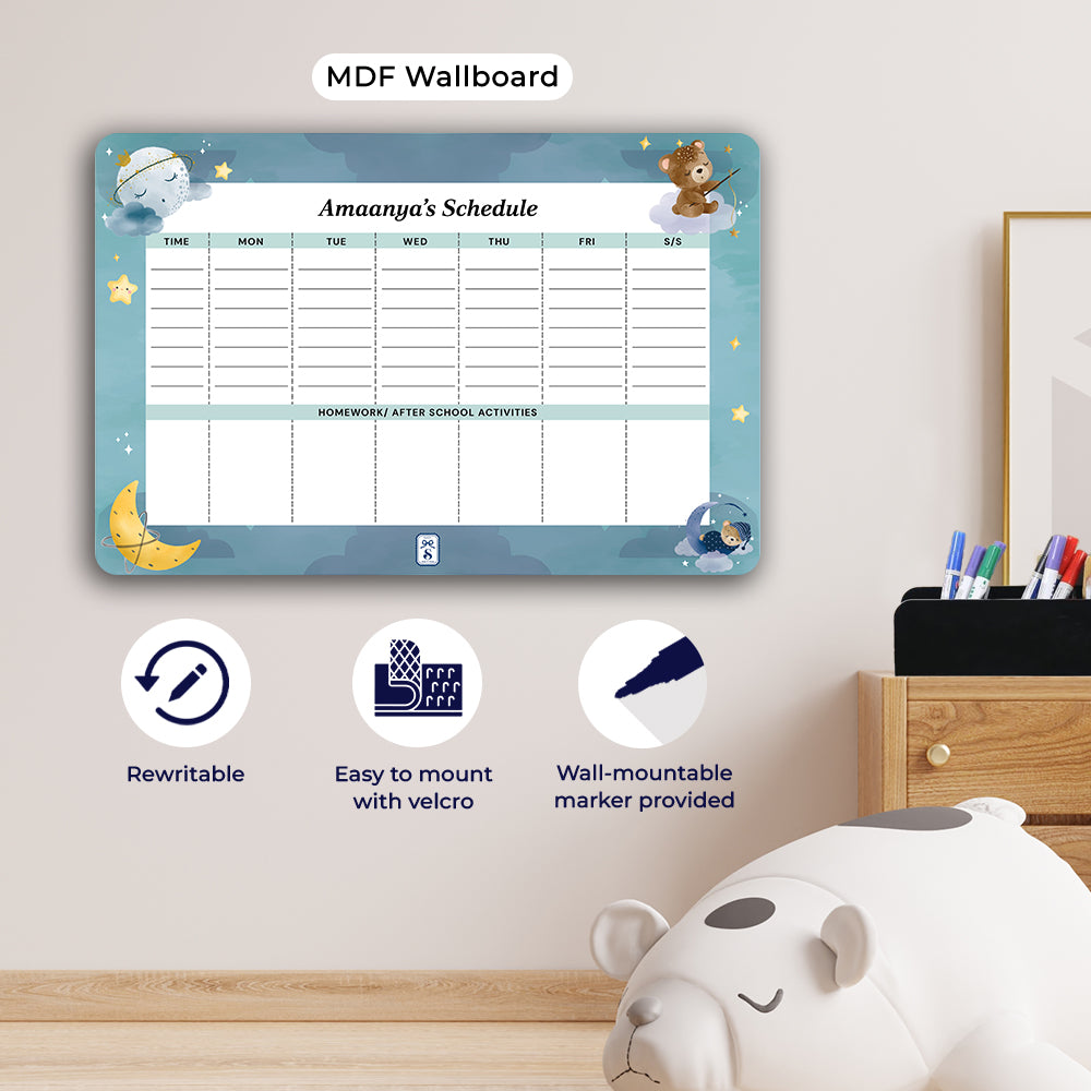 Moonlight Snuggles Kids Schedule Planner