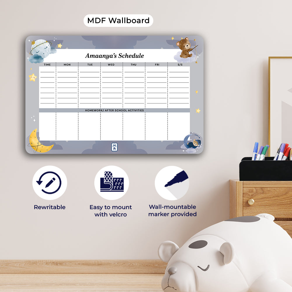 Moonlight Snuggles Kids Schedule Planner