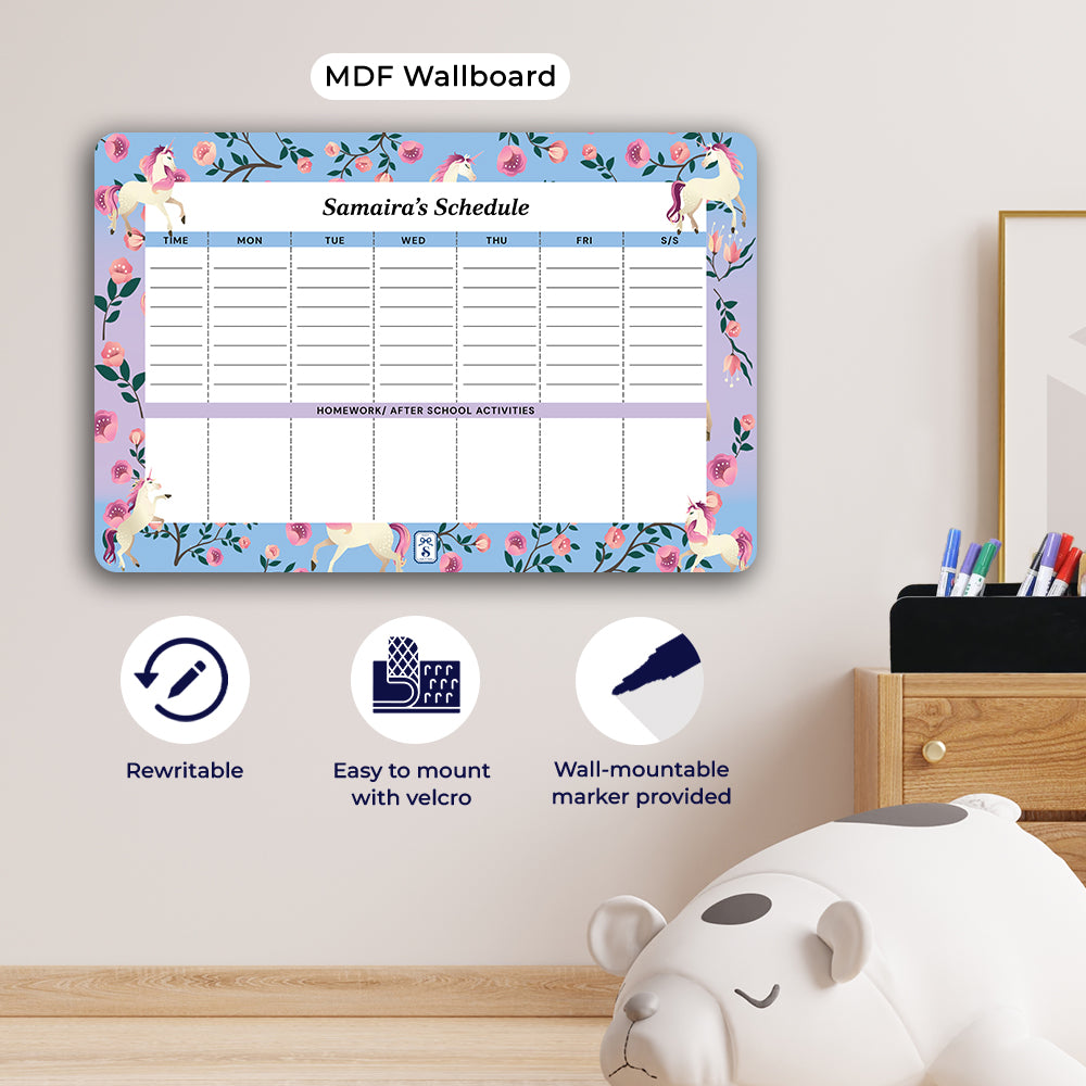 Unicorn Paradise Kids Schedule Planner