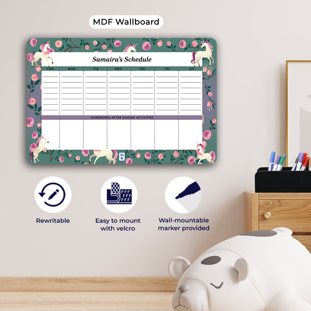 Unicorn Paradise Kids Schedule Planner