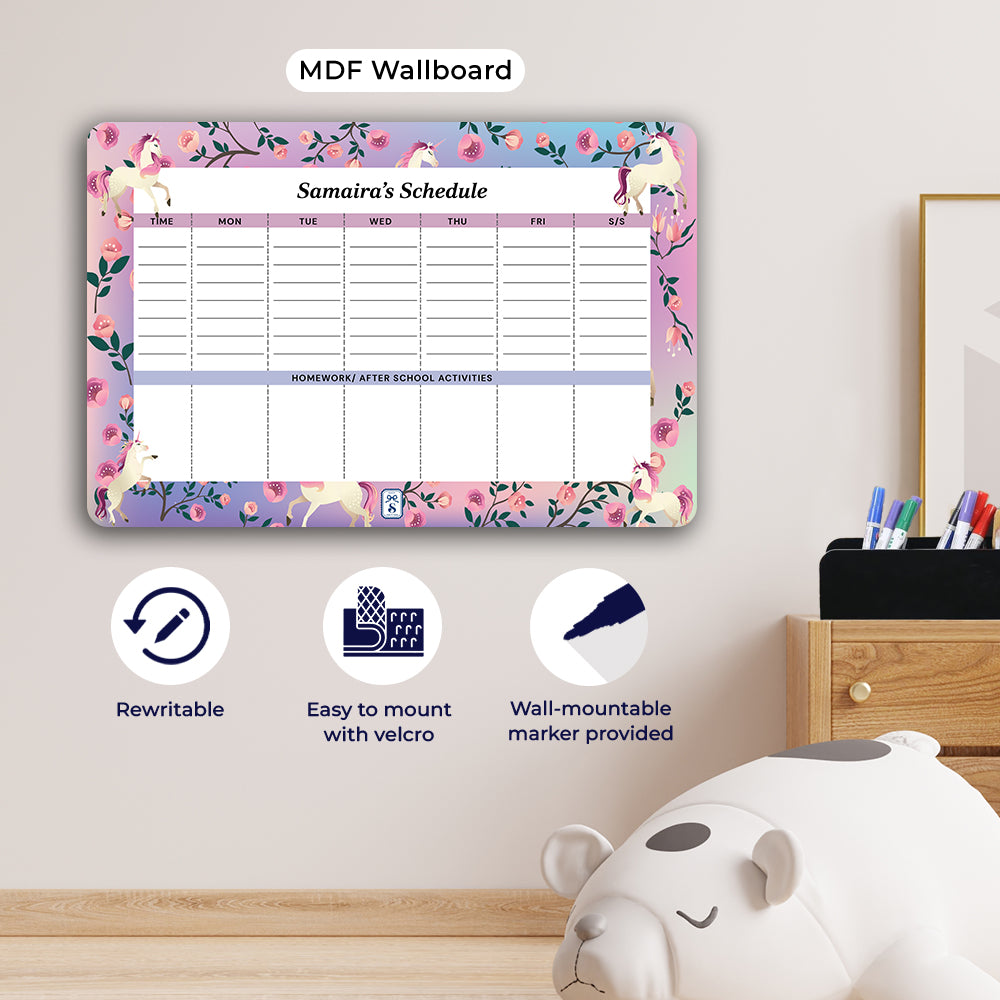 Unicorn Paradise Kids Schedule Planner