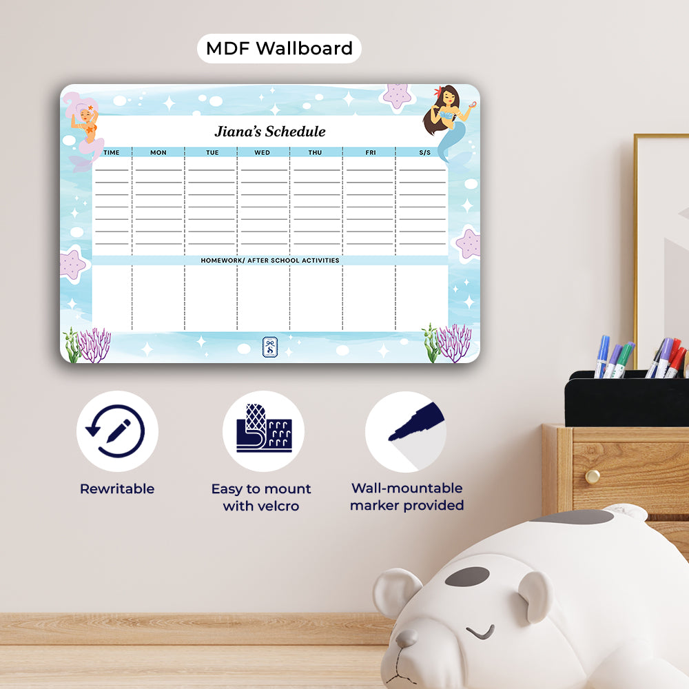 Sassy Mermaid Kids Schedule Planner