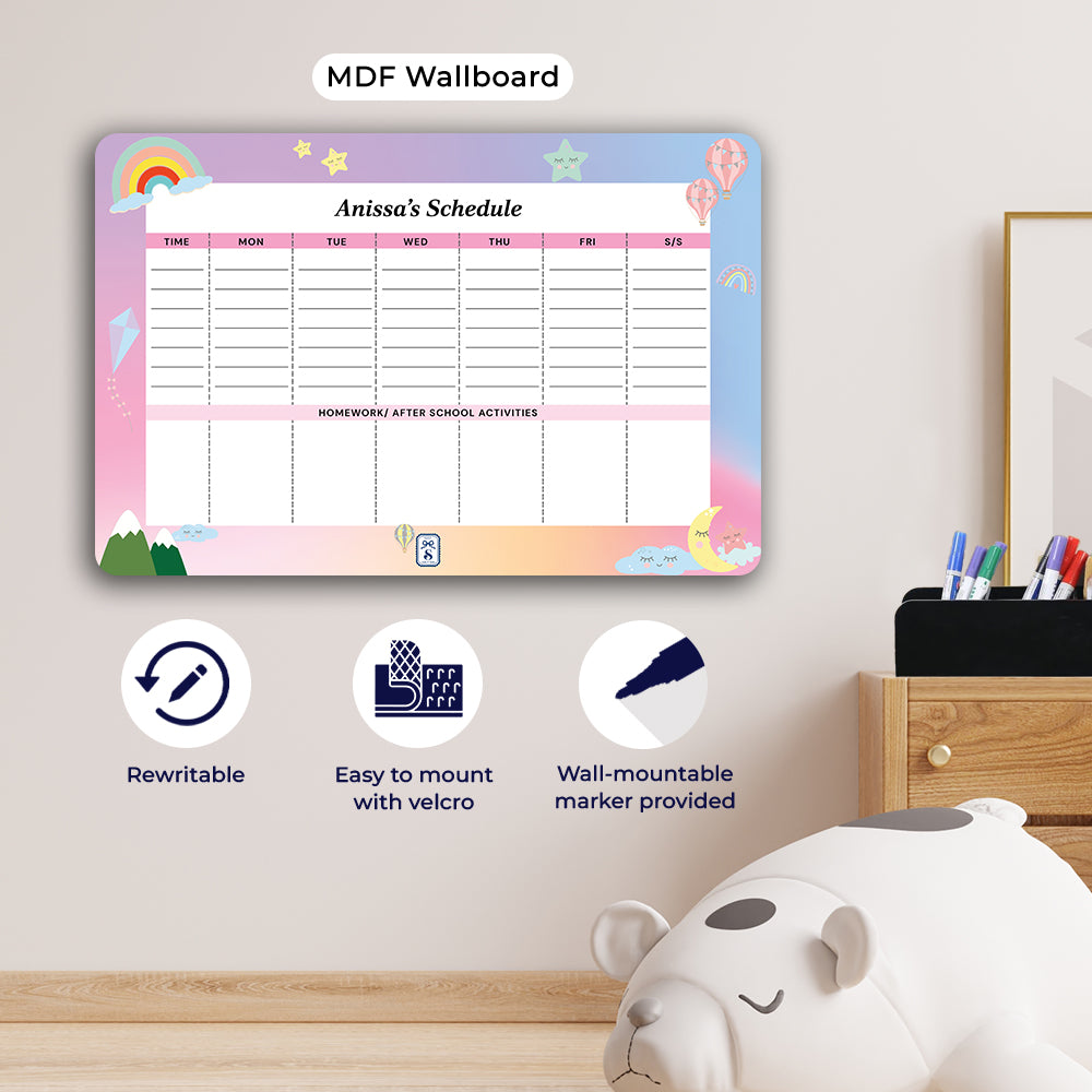 Rainbow Magic Kids Schedule Planner