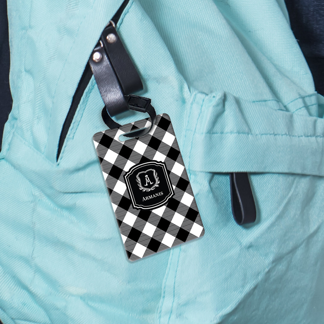 Gingham  Bag Tag