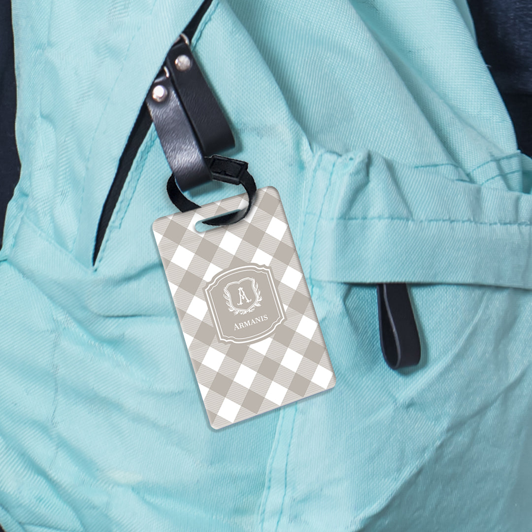 Gingham  Bag Tag