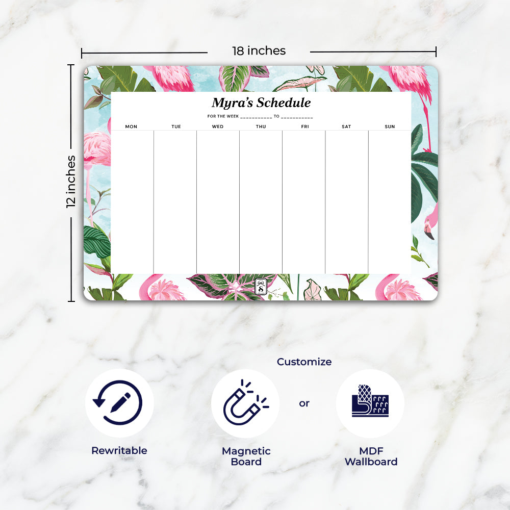 Flamingo Foliage Weekly Planner