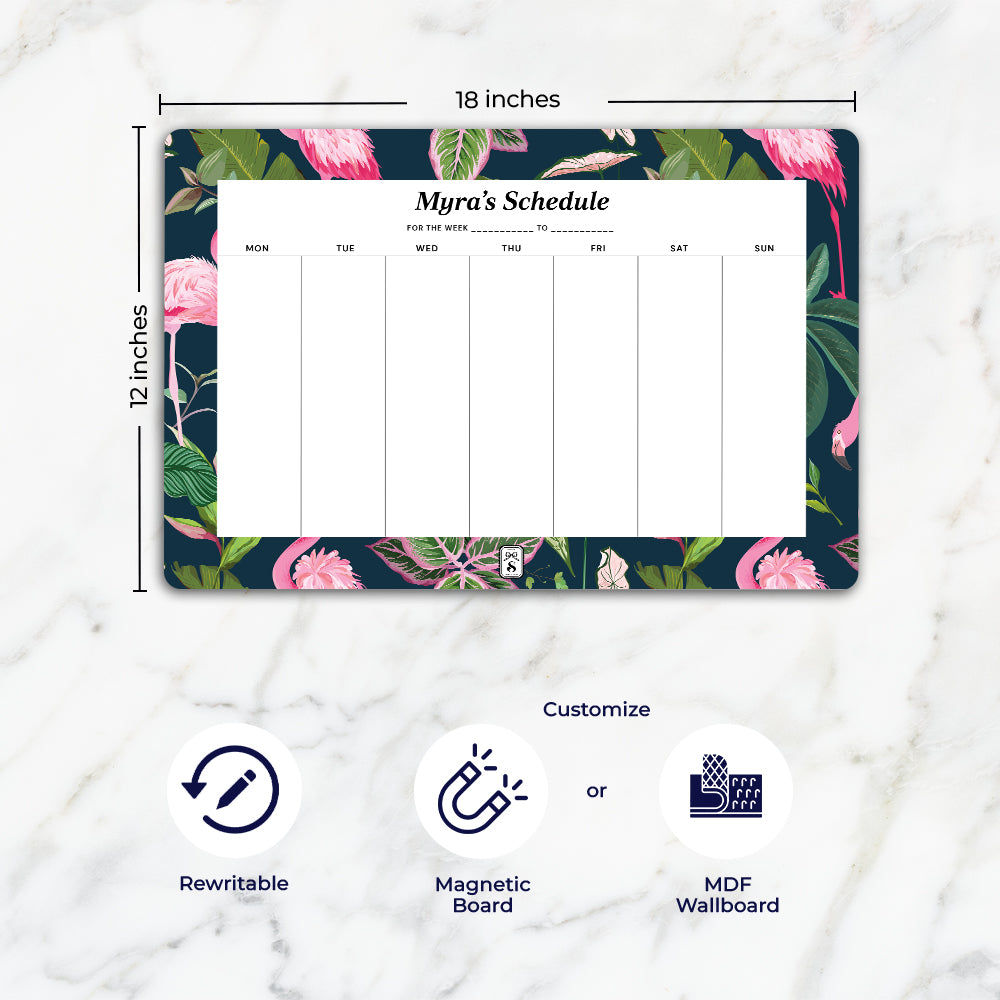 Flamingo Foliage Weekly Planner