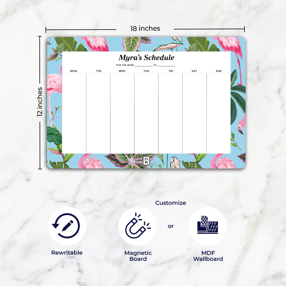 Flamingo Foliage Weekly Planner