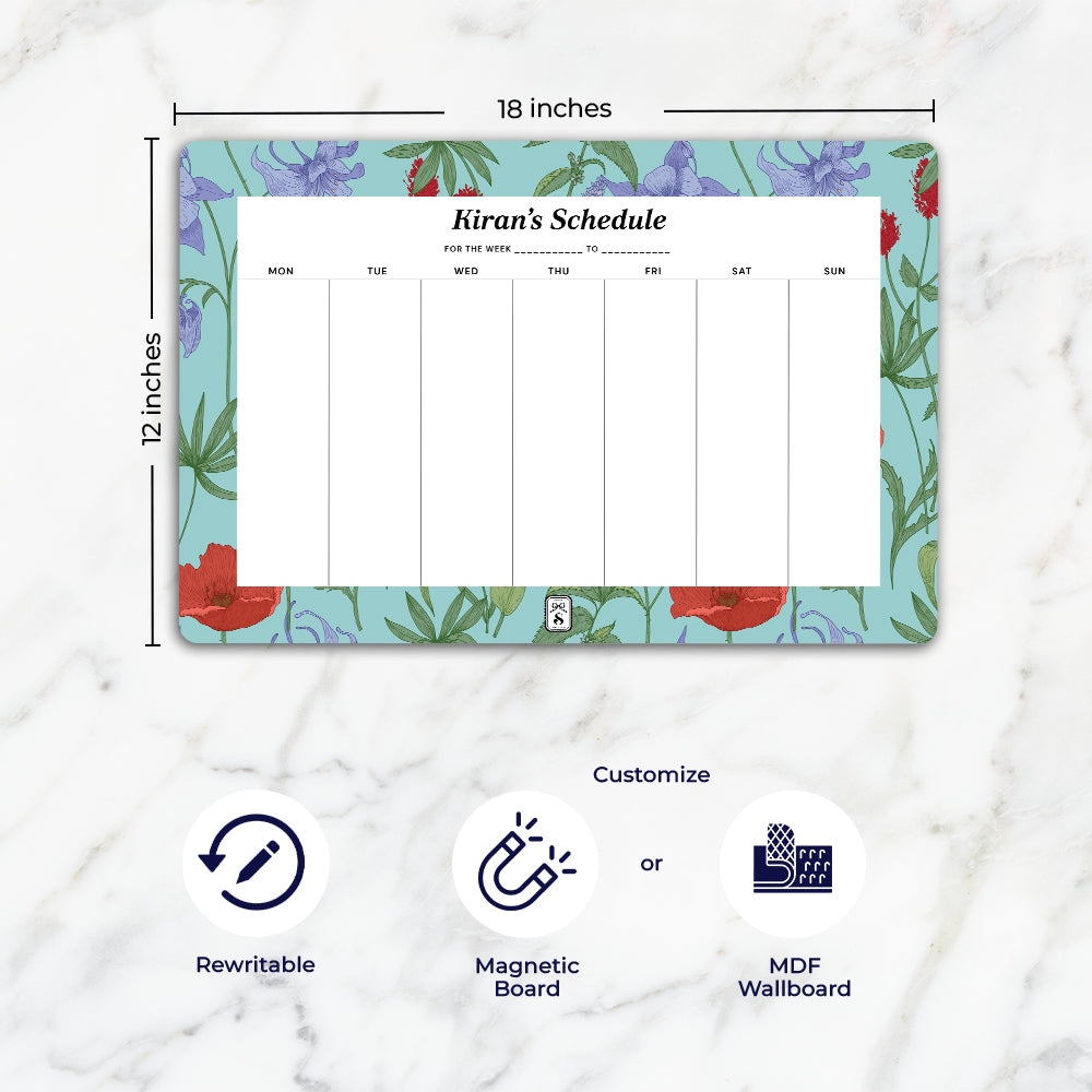 Scarlet Bloom Weekly Planner