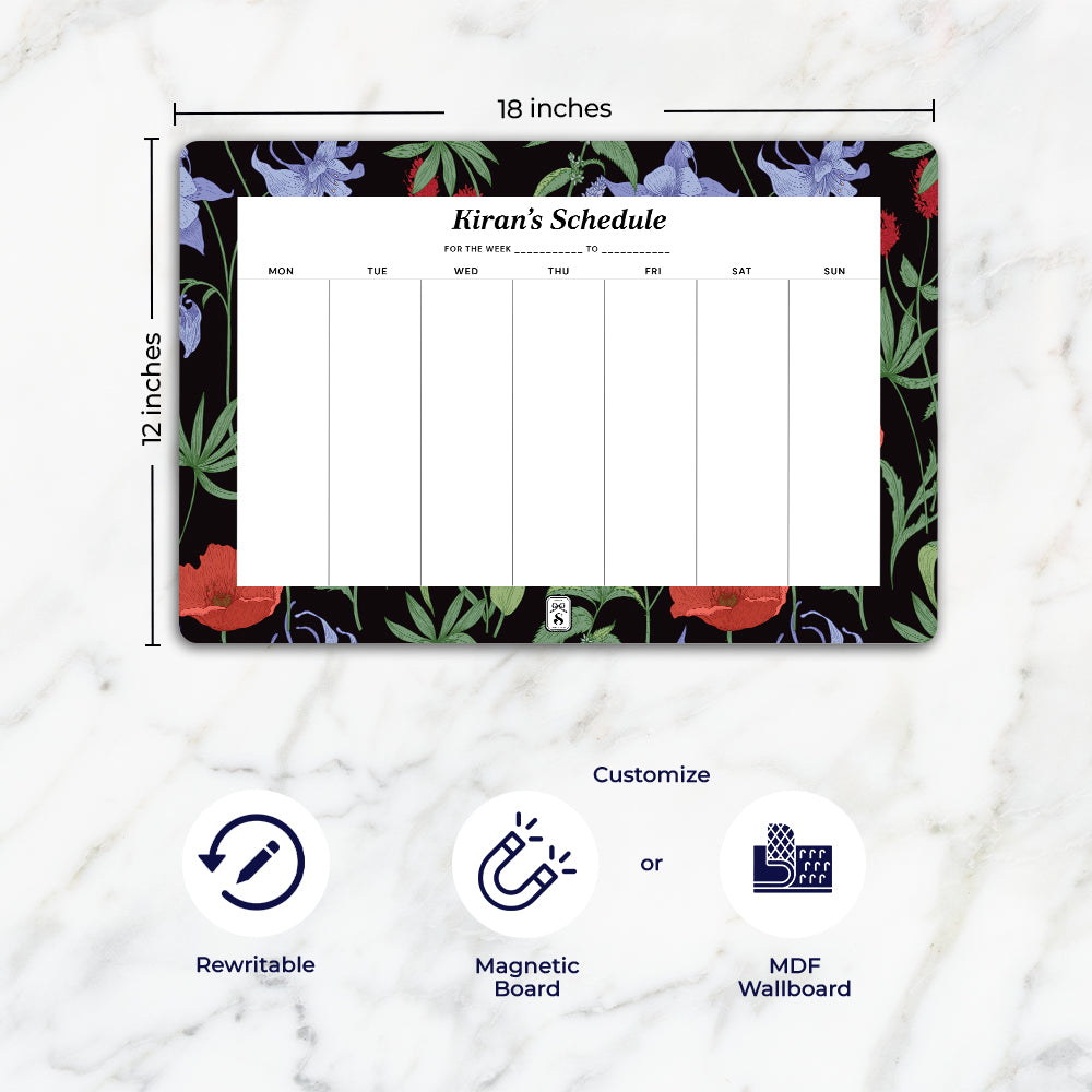 Scarlet Bloom Weekly Planner