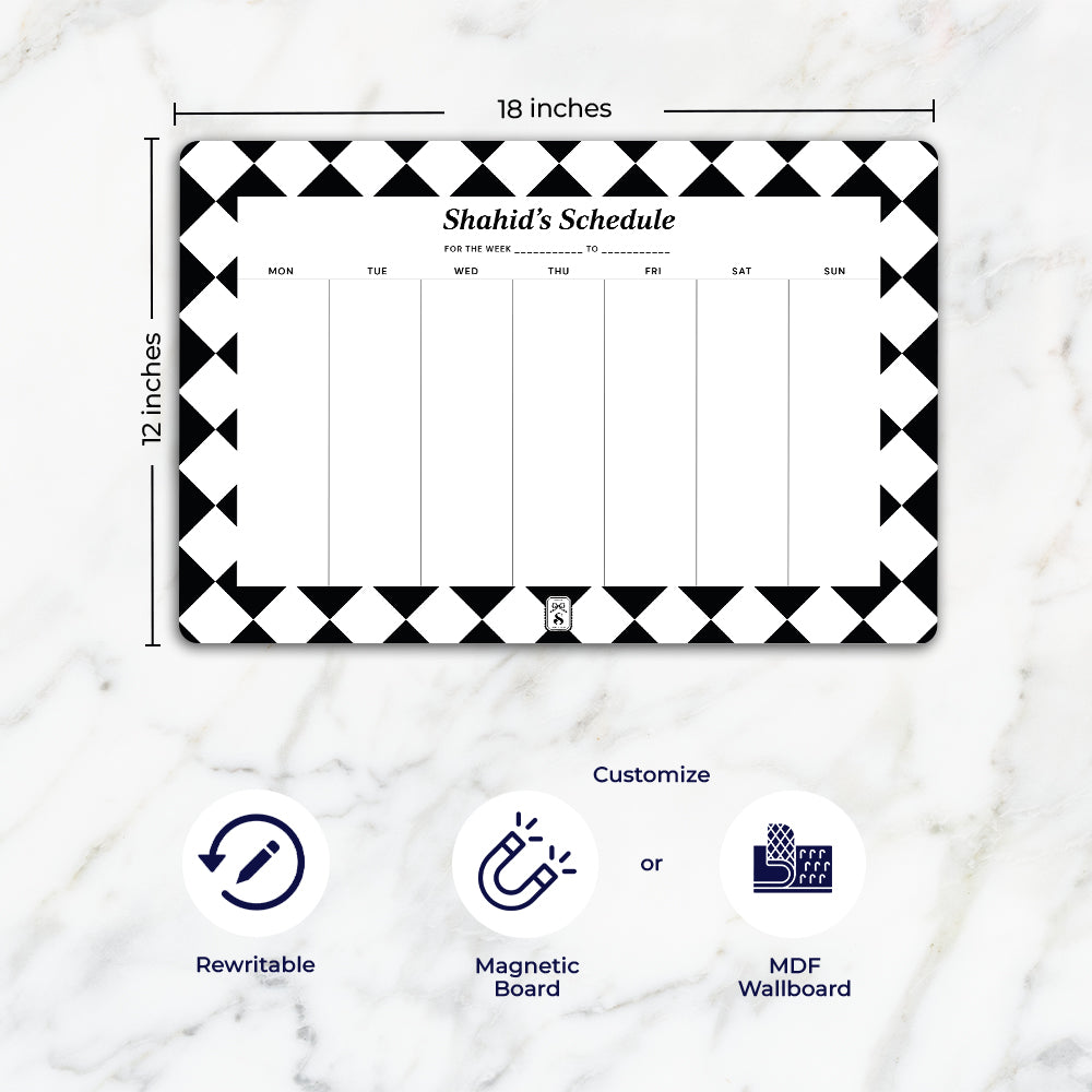 Checkered Weekly Planner