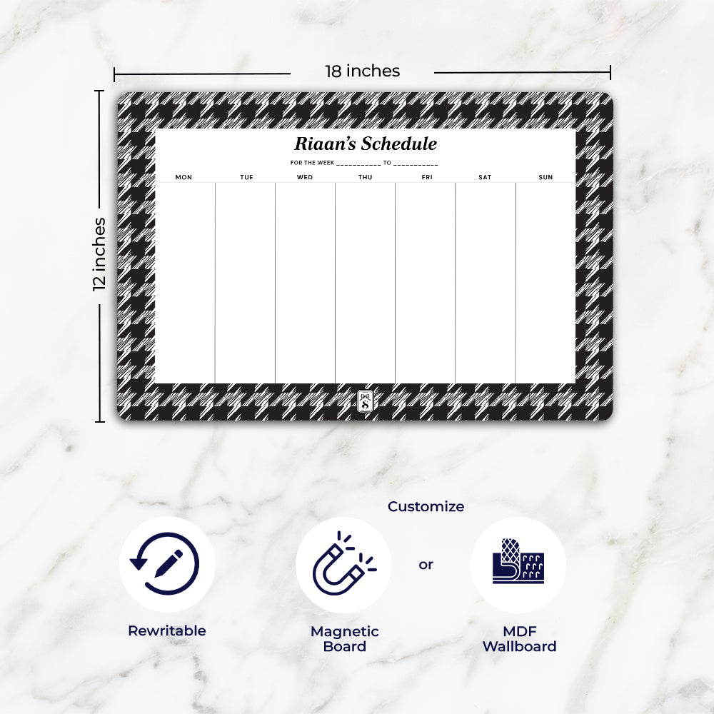 Houndstooth  Weekly Planner