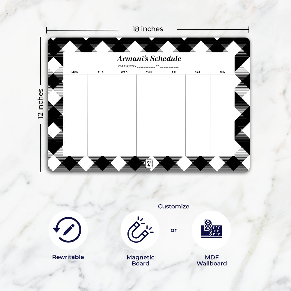 Gingham  Weekly Planner