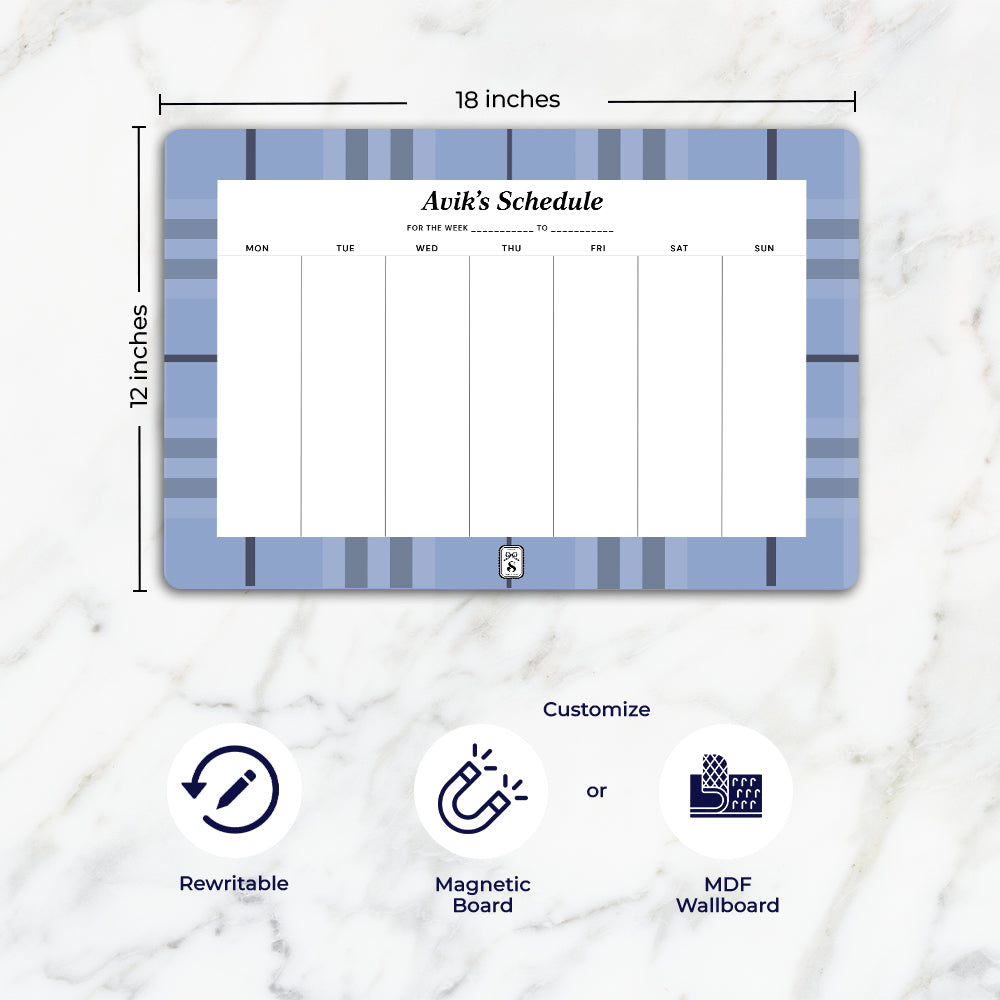 Plaid Weekly Planner