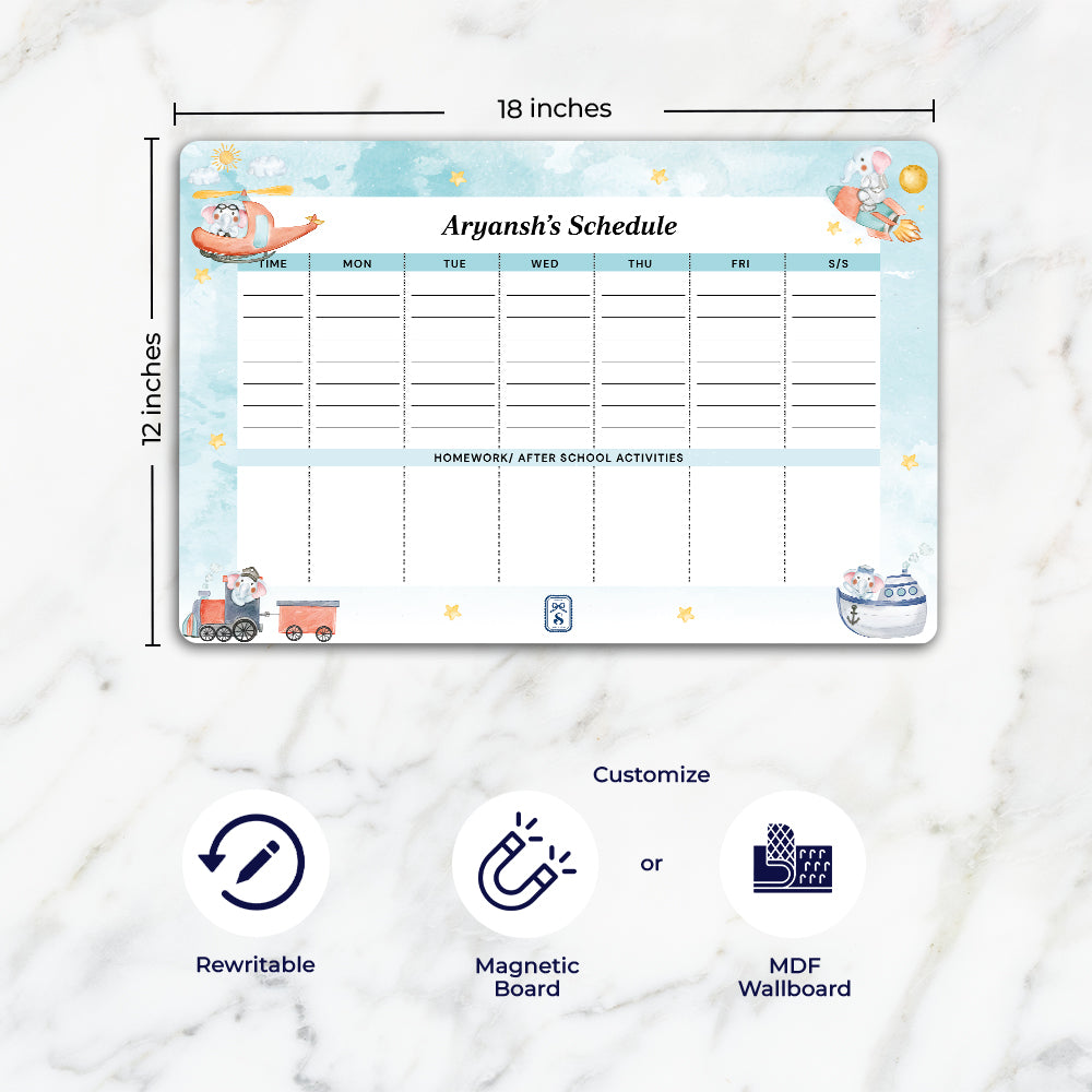 Captain Ellie Kids Schedule Planner