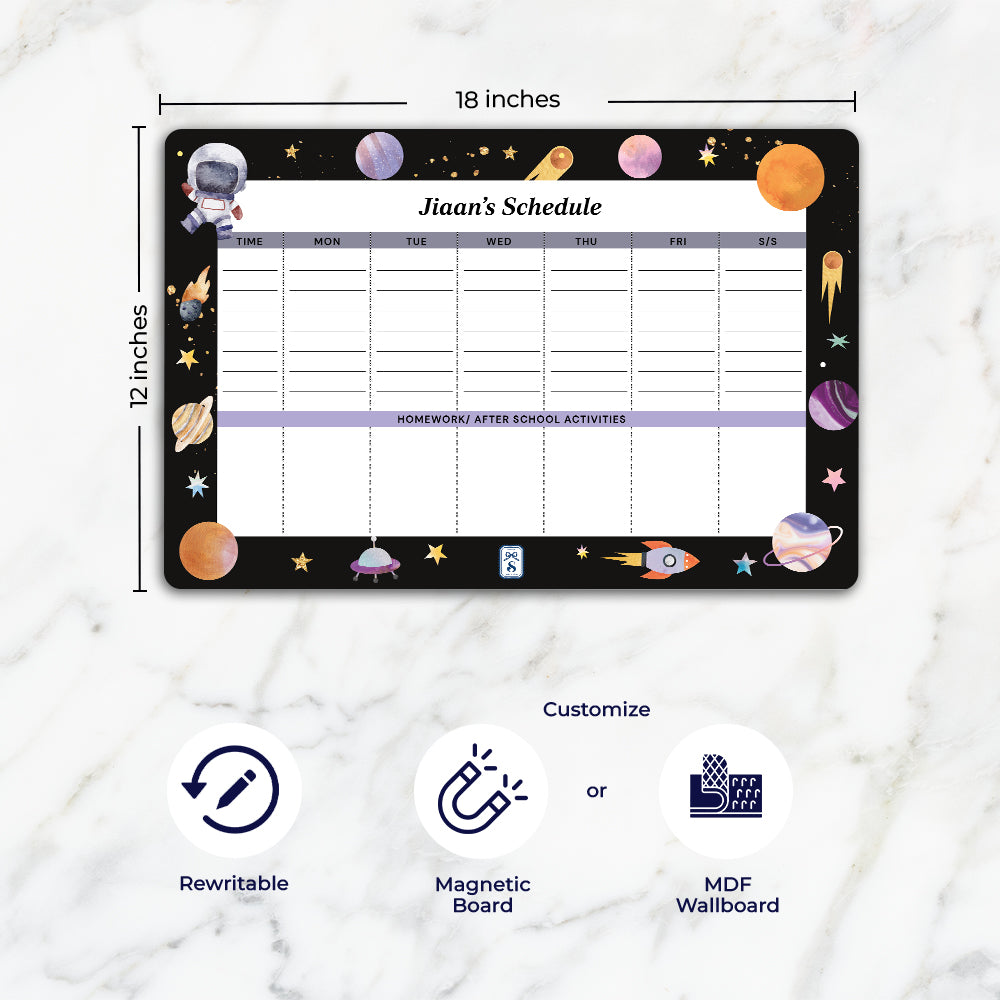 Lil Astronaut Kids Schedule Planner