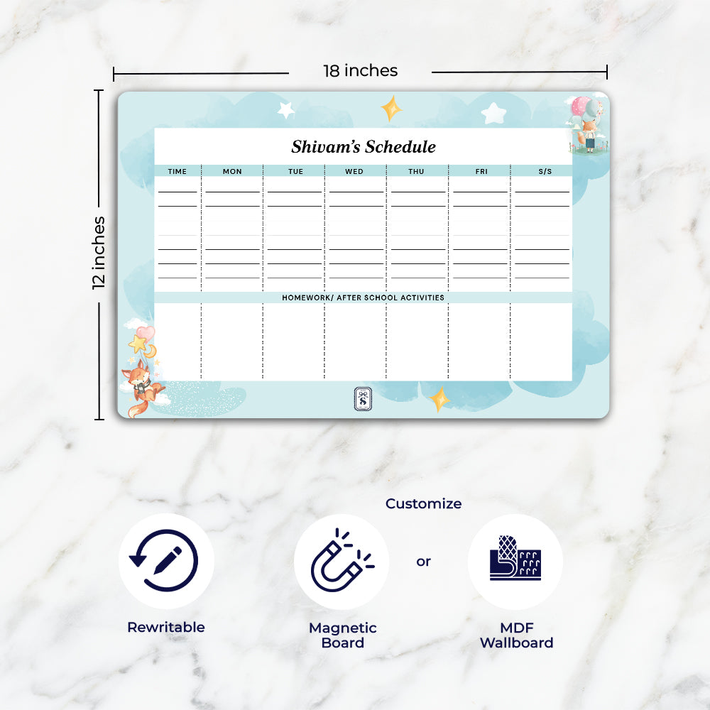 Lil Forest Friends Kids Schedule Planner